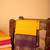 Mustard purple semi silk saree