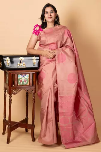 Chocolate pure silk saree