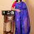 Ms blue kanchipuram silk saree
