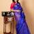 Ms blue kanchipuram silk saree