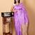 Lilac lavender pure silk saree