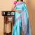 Pastel blue kanchipuram silk saree