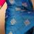 Blue checks silk saree
