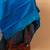 Blue checks silk saree