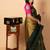Bottle green zari motifs silk saree