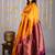 Mango yellow gold zari pattern silk saree