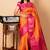 Orangish pink kanchipuram silk saree
