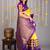 Yellow and purple pure silk saree