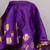 Yellow and purple pure silk saree