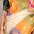 Offwhite multicolor temple kachipuram silk saree