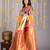 Offwhite multicolor temple kachipuram silk saree