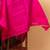 Black and soft pink pure silk saree