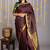 Coffe brown pure silk saree