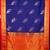 Blue and red korvai semi silk saree