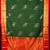 Bottle green and red semi silk saree