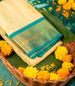 Beige turning semi silk saree