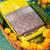lime and chocolate pure touch silk saree
