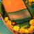 Honey orange semi silk saree