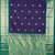 Blue gold zari work semi silk saree