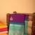Purple green korvai semi silk saree