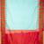 Pastel blue temple semi silk saree