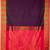 Purple temple border semi silk saree