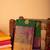 Green and purple designer semi silk saree