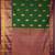 Green and purple designer semi silk saree