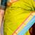 Light green zari work silk saree