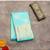 Kanchipuram light blue silk saree