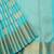 Kanchipuram light blue silk saree