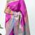 Purple and blue combination saree