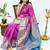 Purple and blue combination saree