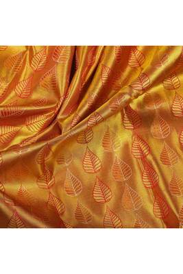 Golden kanchipuram silk saree 2