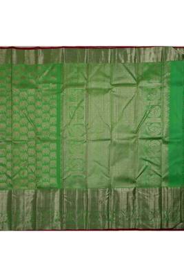 Pista green kanchipuram silk saree 2