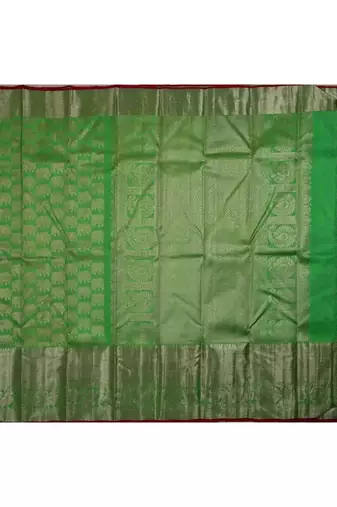 Pista green kanchipuram silk saree