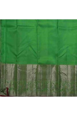 Pista green kanchipuram silk saree 4