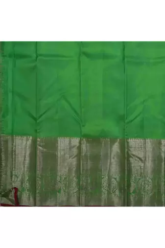 Pista green kanchipuram silk saree