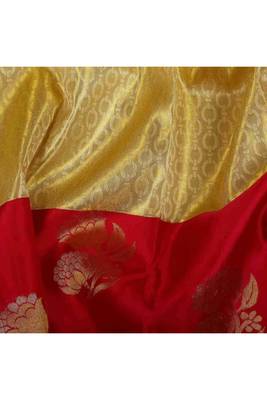 Off-white kanchi brocade silk saree 2