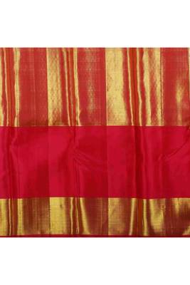 Off-white kanchi brocade silk saree 4