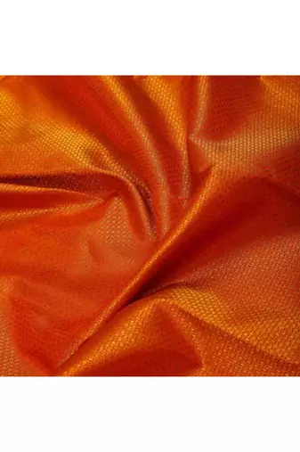 Reddish orange bridal silk saree