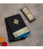 Black kanchi silk saree