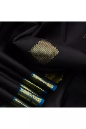 Black kanchi silk saree