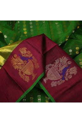 Dark green bridal saree 2