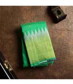 Light green saree with golden border