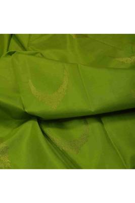 Parrot green silk saree with pink blouse 3