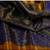Golden blue brocade silk saree