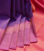 Royal blue saree with pink blouse