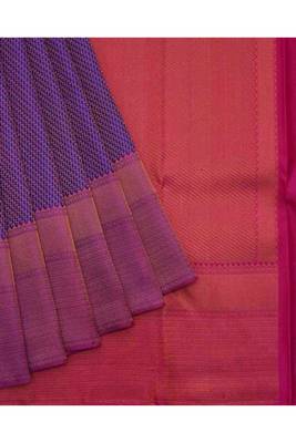 Royal blue saree with pink blouse 2