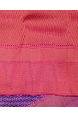 Royal blue saree with pink blouse 4